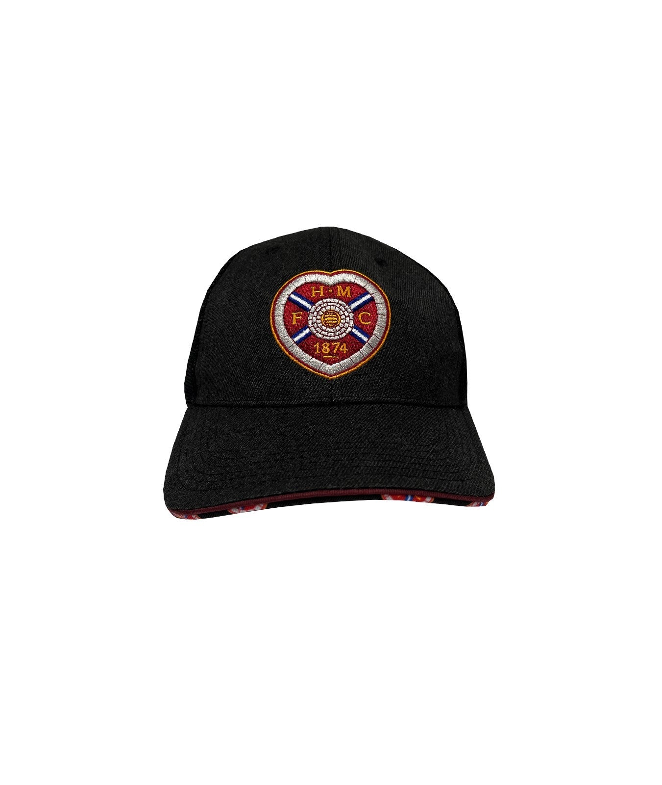 Black Trucker Cap With Crest