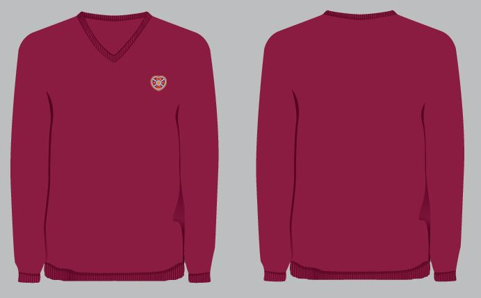  2024 Maroon V Neck Jumper