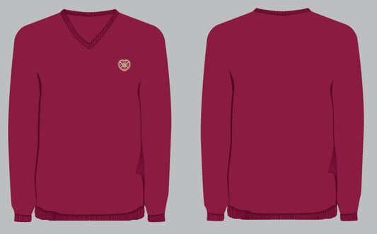  2024 Maroon V Neck Jumper