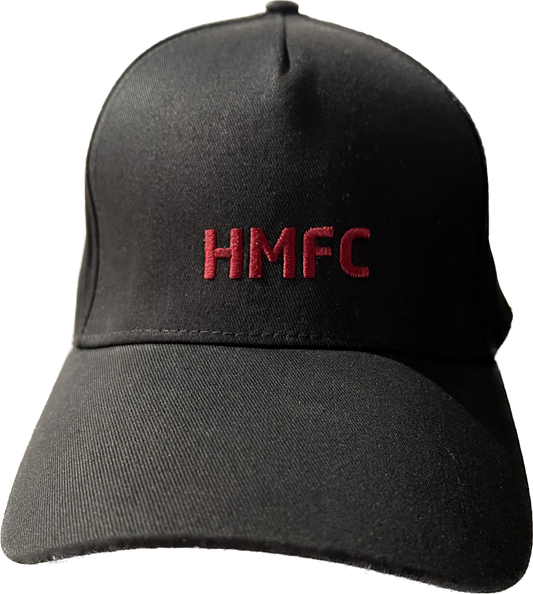  Black Cap With Maroon HMFC Lettering