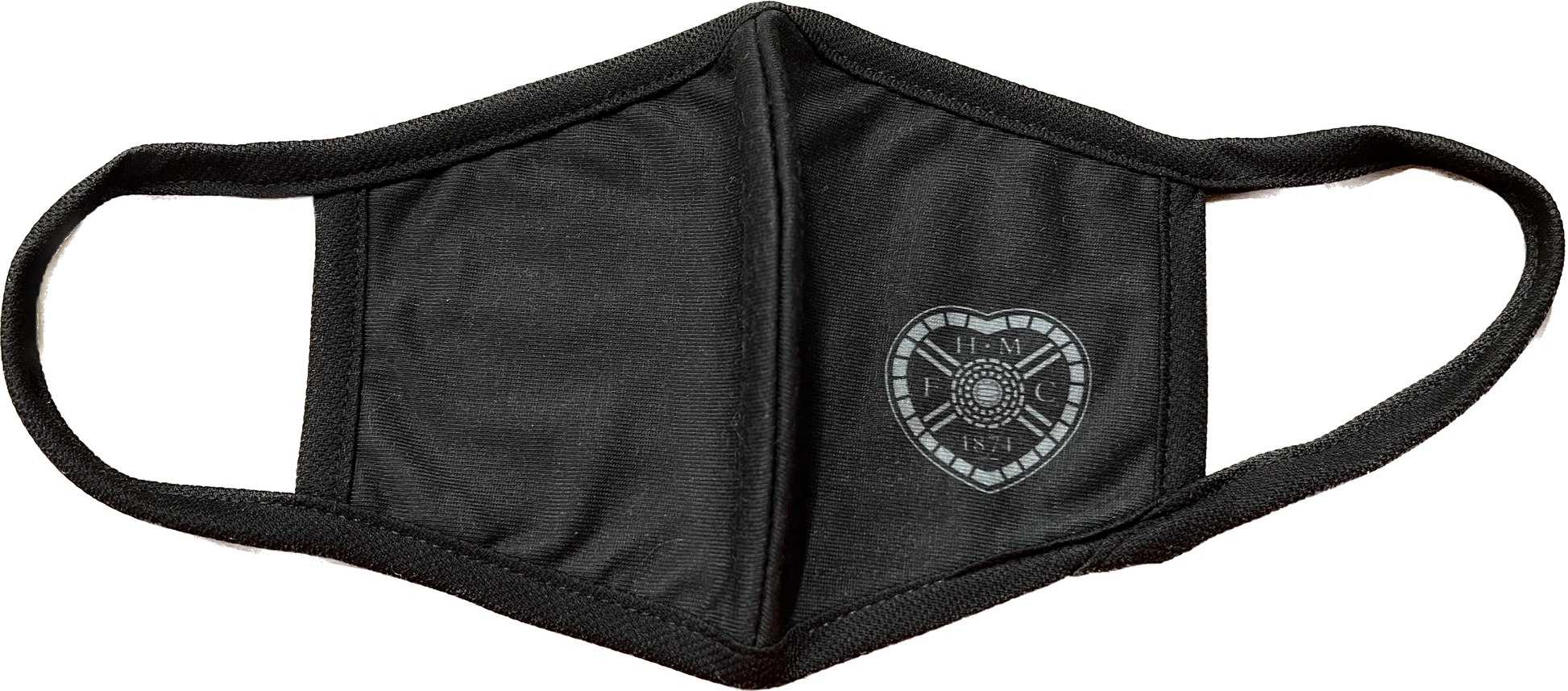  Black Face Covering With White Crest