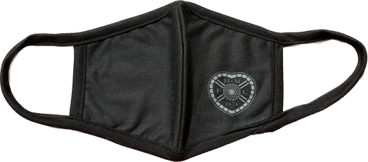  Black Face Covering With White Crest