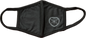  Black Face Covering With White Crest
