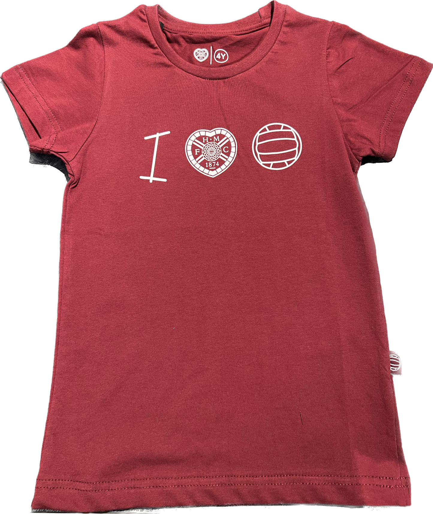  I Heart Football T-Shirt (maroon)