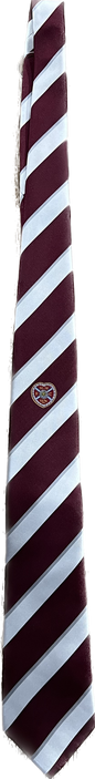  2023 Maroon Silver Coloured Crest Tie