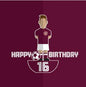  NB28 Age Birthday Footy Figure Card - 16