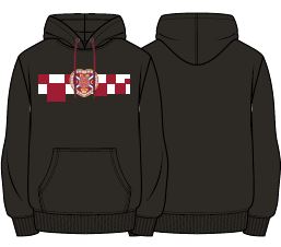  Charcoal Hoody Crest & Checkered Detail