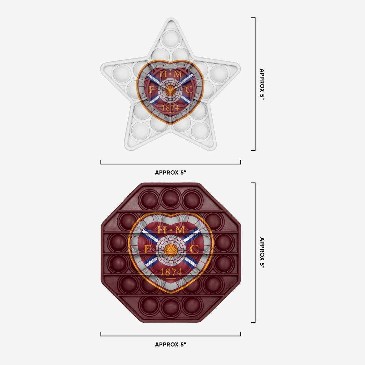  2 PACK OCTAGON & STAR PUSH-ITZ FIDGET