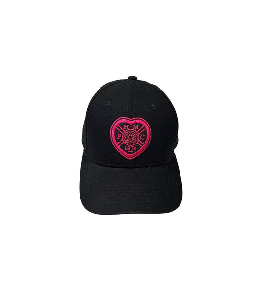  Black Baseball Cap With Pink Crest