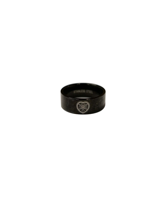  Black Crest Band Ring