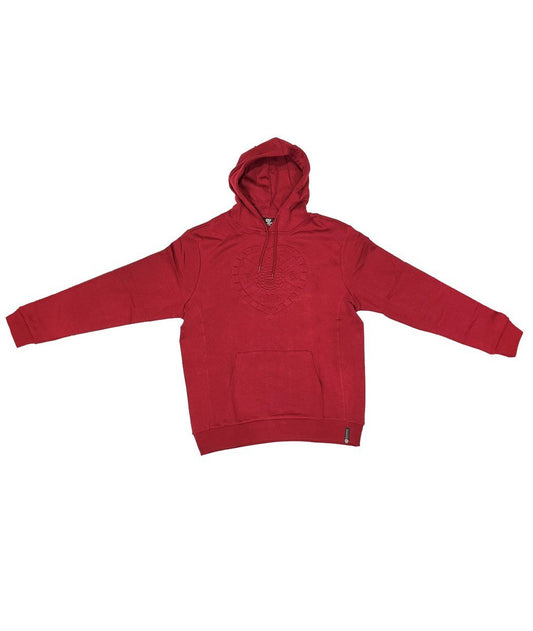  Embossed Crest Maroon Hoody
