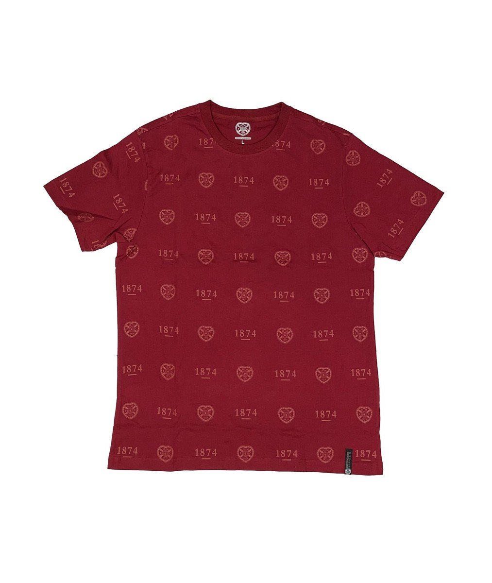  Maroon All Over Print Tshirt