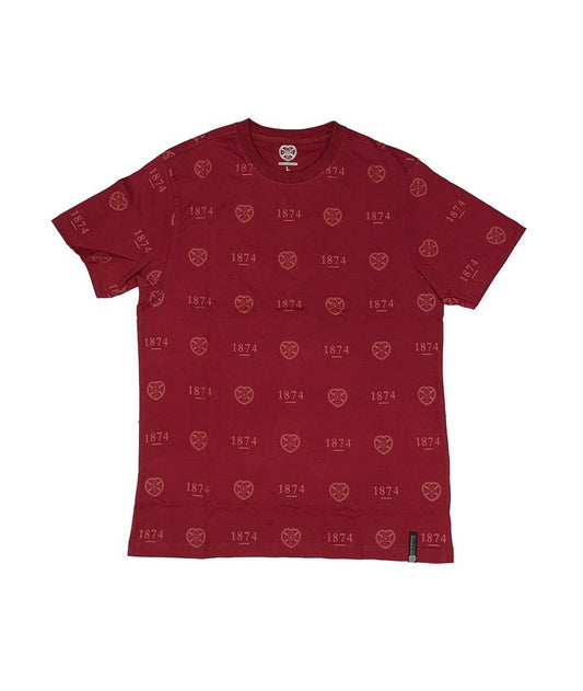  Maroon All Over Print Tshirt