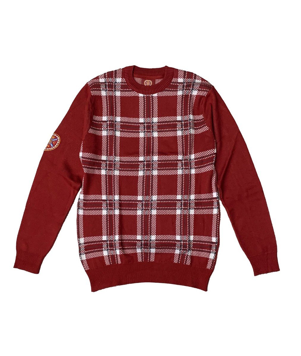  Maroon Tartan Jumper
