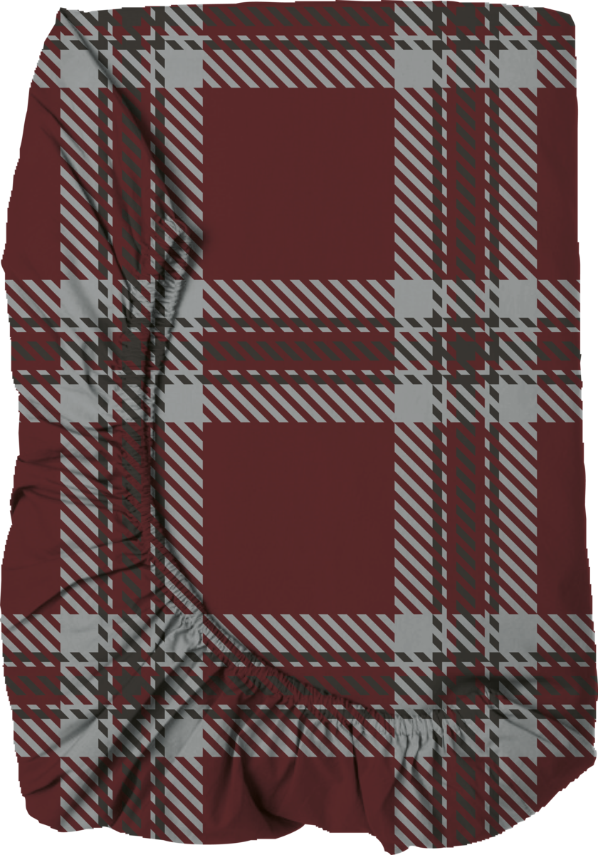  Tartan Style Double Fitted Sheet