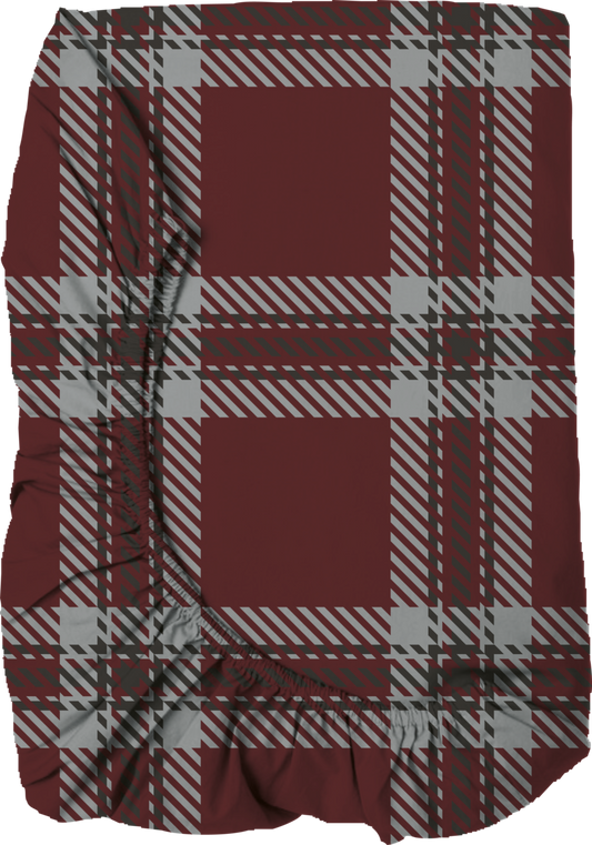  Tartan Style King Size Fitted Sheet
