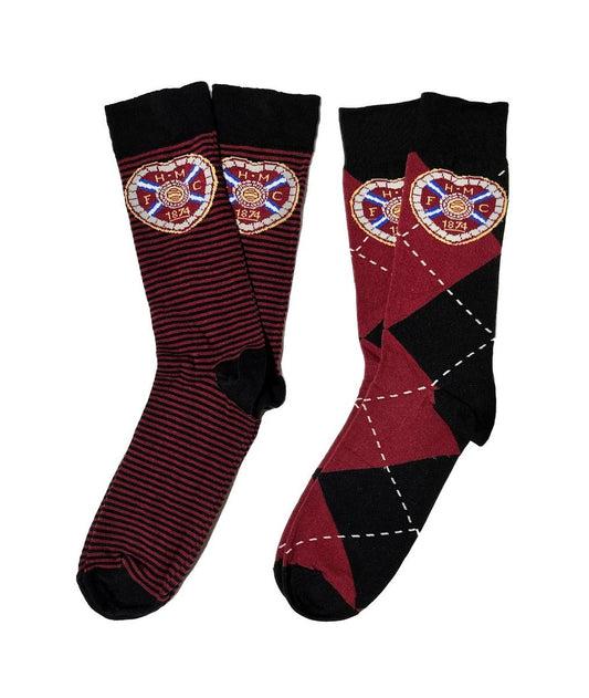  Twin Pack Crested Socks
