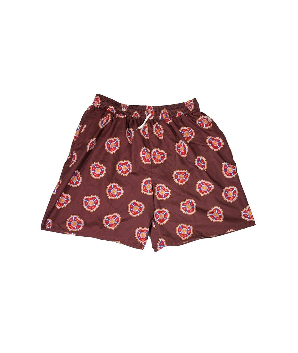  Youth Maroon Multi Crest Swim Shorts