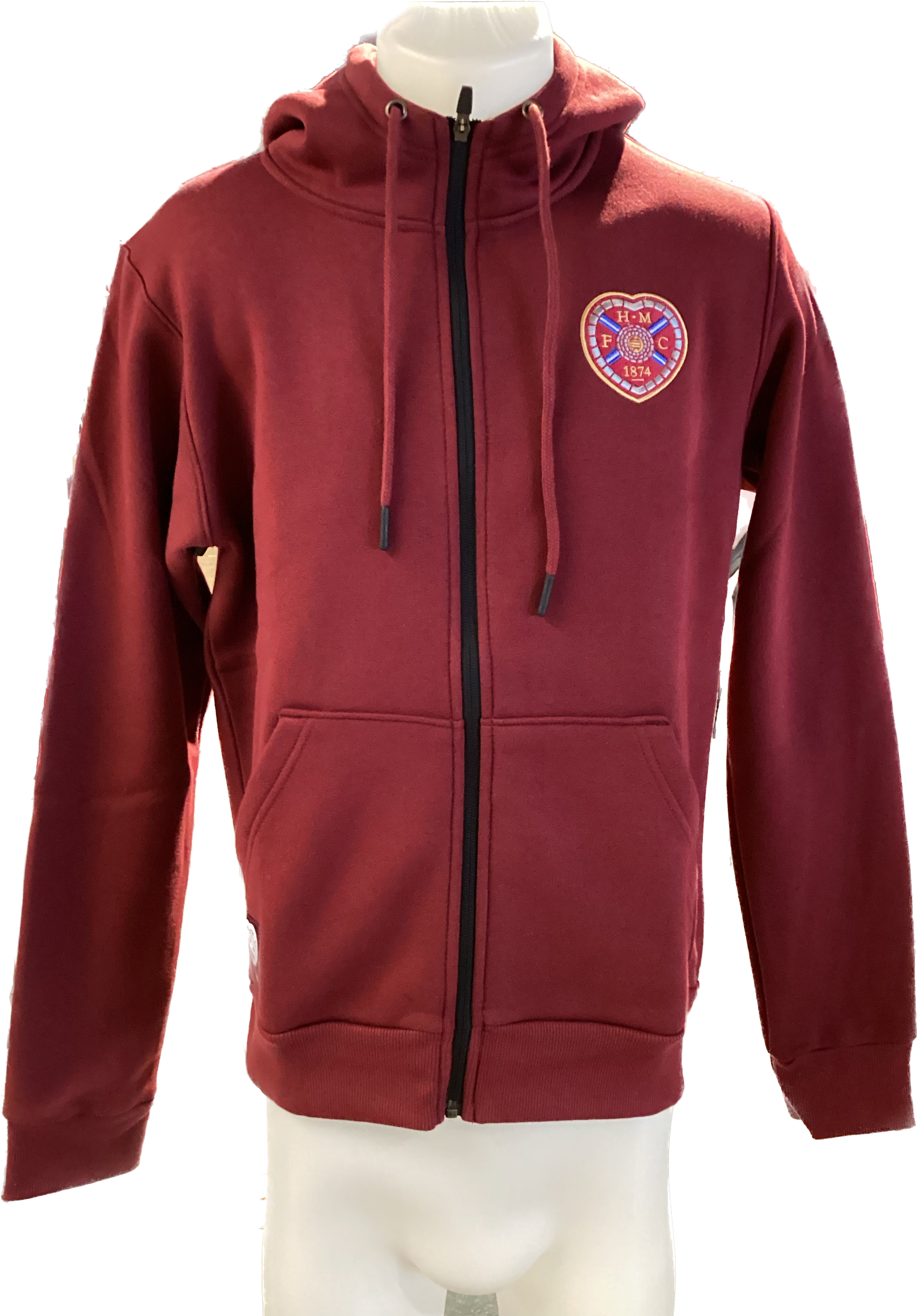  Maroon Crested Zip Hoody