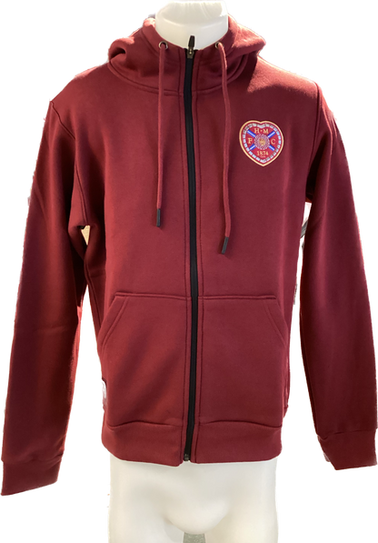  Maroon Crested Zip Hoody